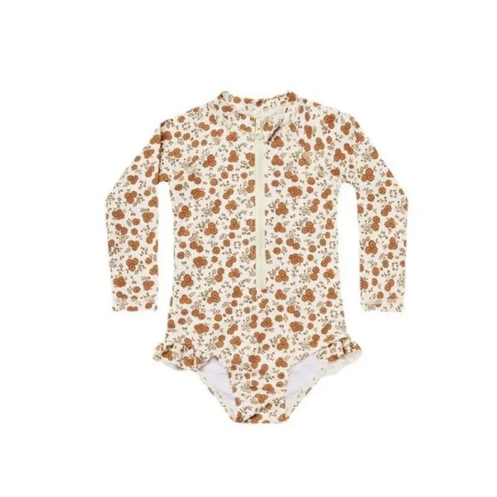 Rylee + Cru Floral Rashguard Swimwear Girls 18-24 M